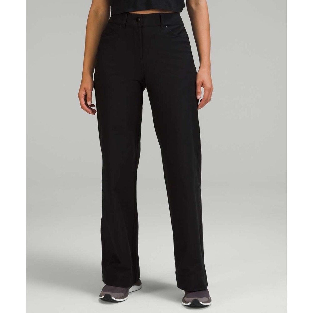 Lululemon City Sleek 5 Pocket Wide-Leg High-Rise Pant Black Size 25